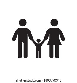 family vector icon illustration. people symbol design. isolated on white background