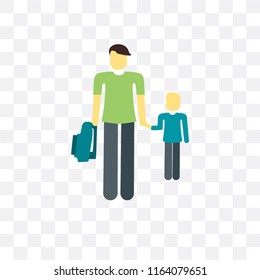 Family vector icon isolated on transparent background, Family logo concept