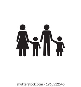 Family Vector Icon Mom Dad Daughter Stock Vector (Royalty Free ...