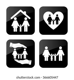 Family  - vector icon; set
