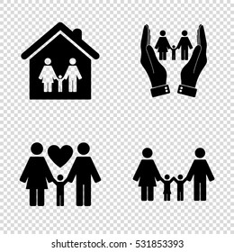 Family  - vector icon; set