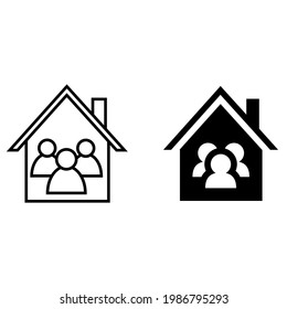 Family vector icon set. relatives illustration sign collection. people symbol.