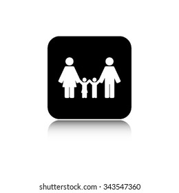 family - vector icon  with shadow