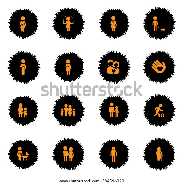 Family \
vector icons for web sites and user\
interface