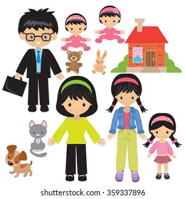 Family vector illustration