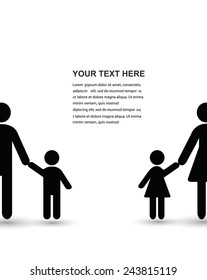 Family. Vector illustration with place for text.