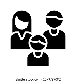 Family vector, insurance related solid design icon