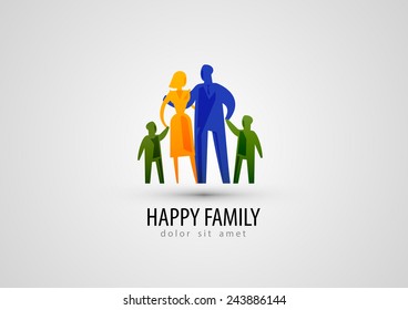 family vector logo design template. parents or people icon.