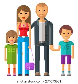 family vector logo design template. parents or children icon.