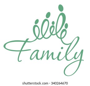 Family vector logo design template. People or society icon.