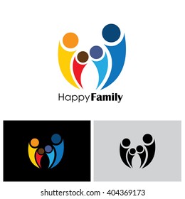 Similar Images, Stock Photos & Vectors of Abstract Happy Family Vector ...