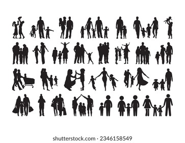 Family Vector For Print, Family Clipart, Family vector Illustration