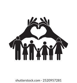 family vector silhouette arts and design