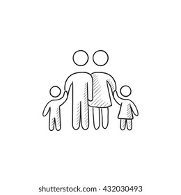 Cool Hand Drawn Simple Family Sketch Drawing