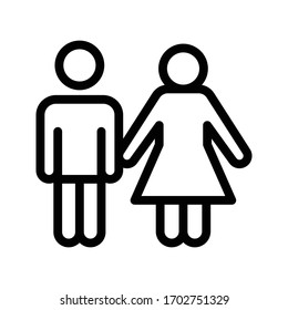 family vector thin line icon 