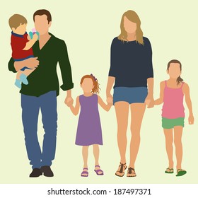 Family Walking Together