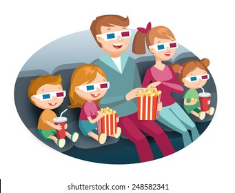 Family Watching Movie