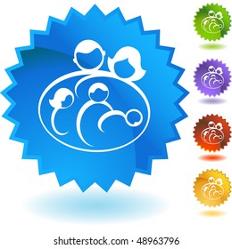 Family web button isolated on a background.