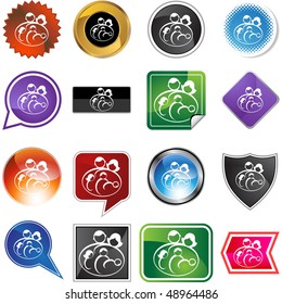 Family web button isolated on a background.