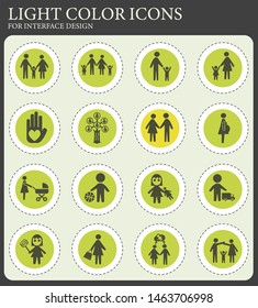 family web icons for user interface design