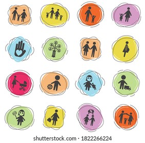 family web icons for user interface design