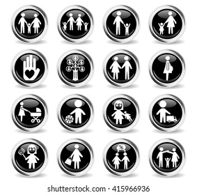 family web icons for user interface design