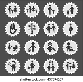 family web icons for user interface design