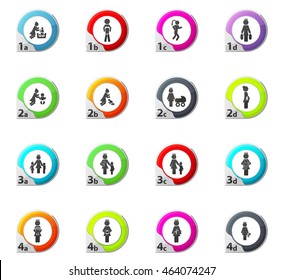 Family web icons for user interface design