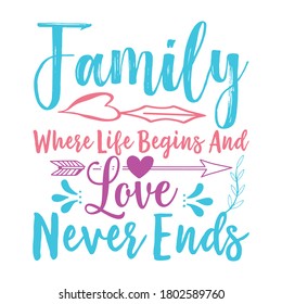 106 Family where life begin and love never ends Images, Stock Photos ...