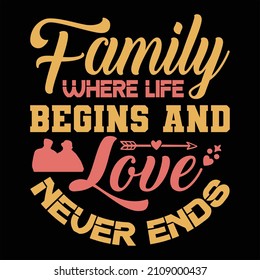family where life begins  love never ends.