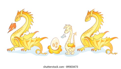 Family of yellow dragons 3