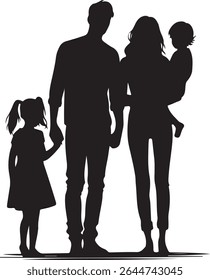 family's day silhouette design template 