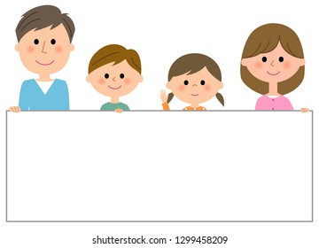 The family's illustration with a message board.
