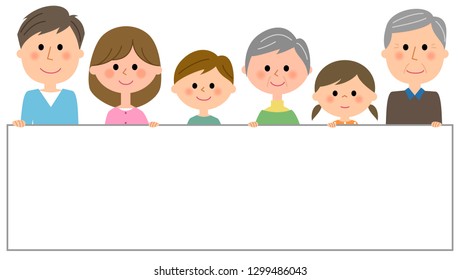 The family's illustration with a message board.
