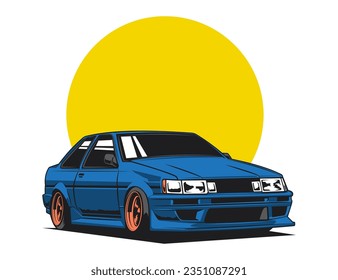 famous 90s car image vector graphic