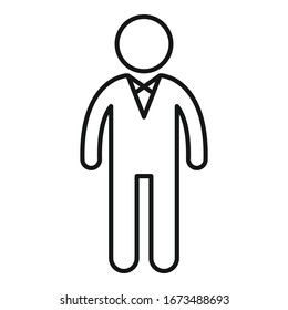 Famous actor icon. Outline famous actor vector icon for web design isolated on white background