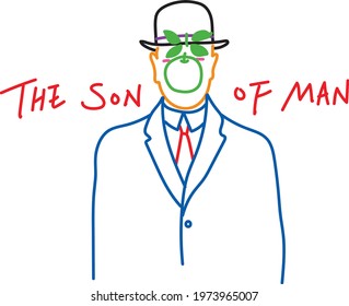 Famous artwork painting The son of man