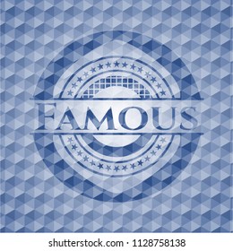 Famous blue hexagon badge.