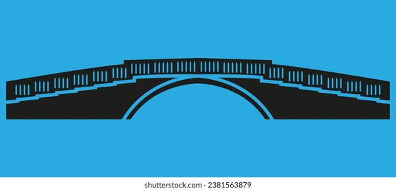 famous bridge in venice vector illustration