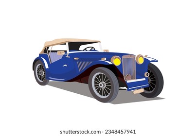 Famous Classic Car model vector illustration