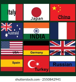 FAMOUS CONTRY FLAGS IN THE WORLD 