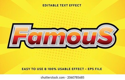 famous editable text effect template with abstract style use for business brand and company logo
