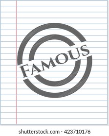Dibujo famoso de emblema con efecto de lápiz