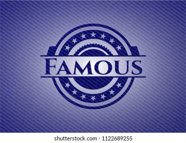 Famous emblem with jean background