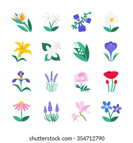 Famous Flower icons Set 2