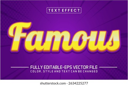 Famous font Text effect editable