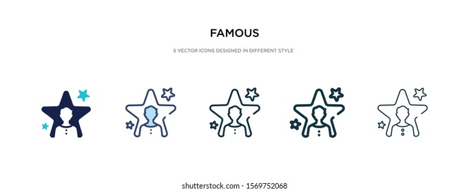 famous icon in different style vector illustration. two colored and black famous vector icons designed in filled, outline, line and stroke style can be used for web, mobile, ui