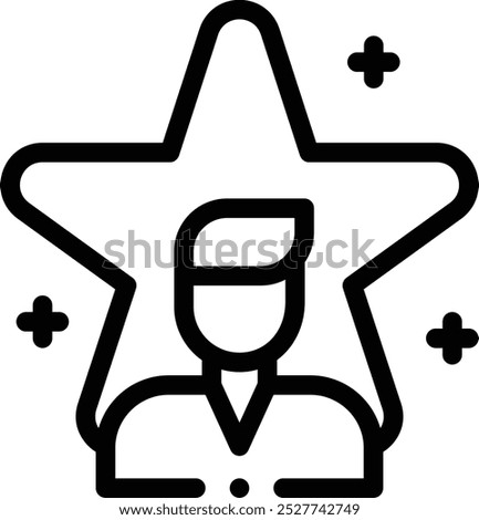 famous icon. Thin Linear Style Design Isolated On White Background