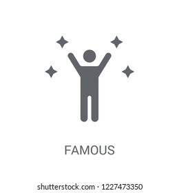 Famous icon. Trendy Famous logo concept on white background from Luxury collection. Suitable for use on web apps, mobile apps and print media.