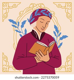 famous Italian writer Dante Alighieri vector illustration.